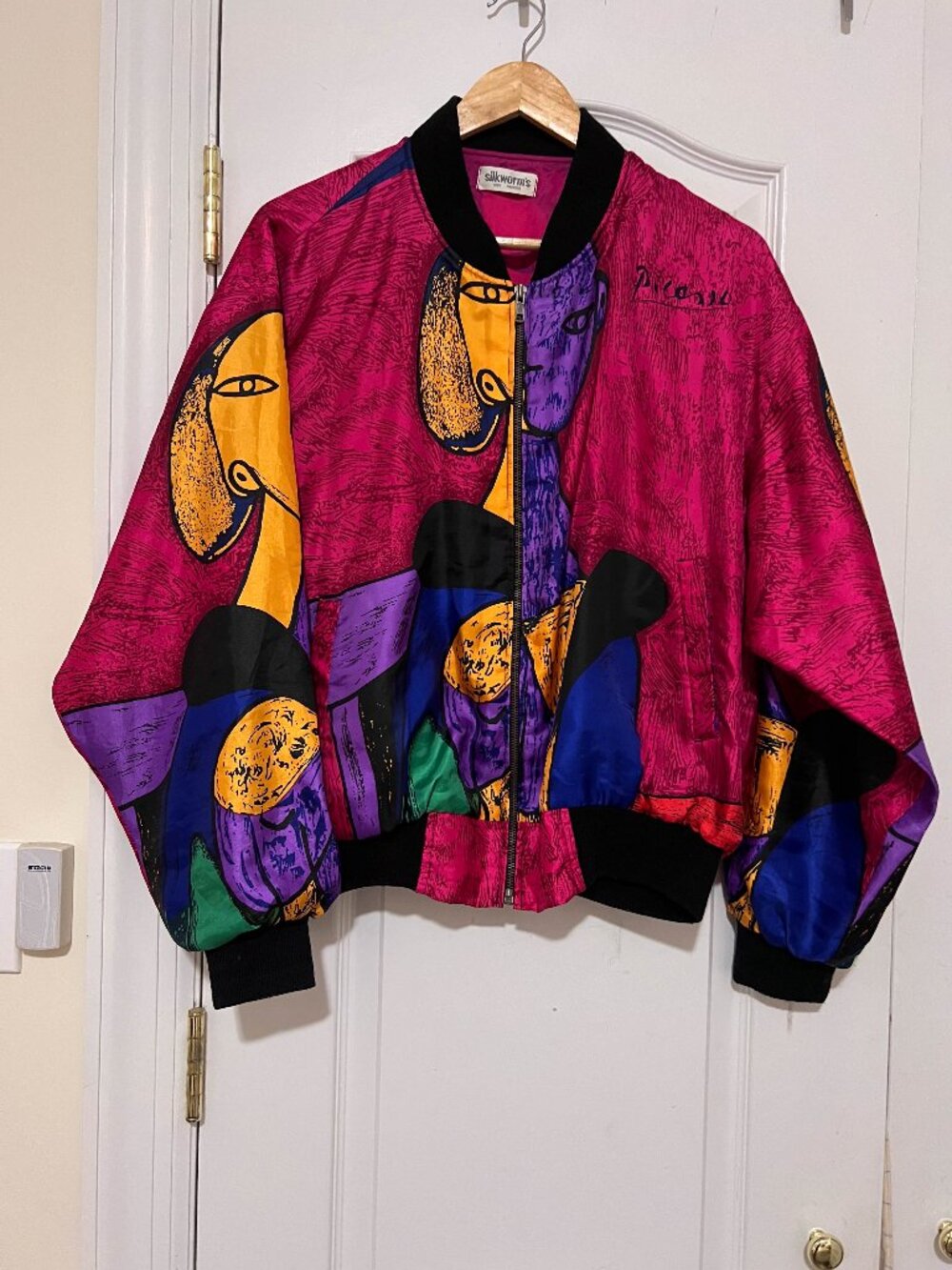 Vintage Picasso Abstract Silk Jacket
